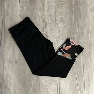 Live Love Dream Black Leggings, Sz M